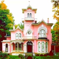 Little pink playhouse.  Wellsville, New York! Charming