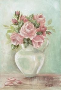 Vase of Roses Painting