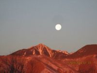 Sunrise moonset over San Francisco Peaks 3