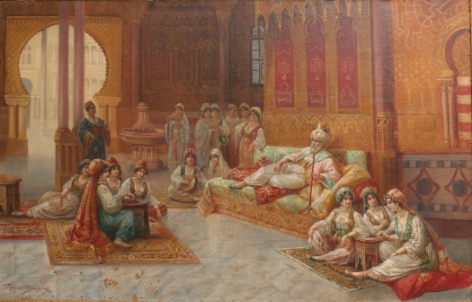 Solve STEPHAN SEDLACEK- Harem interior jigsaw puzzle online with 600 pieces