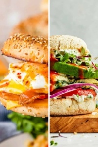 Healthy breakfast sandwiches