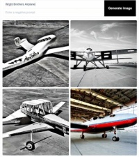 AI-generated image oddities_7: Wrght Brothers Airplane