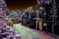 Wagon Creek Bridge in False Color Infrared 20210827