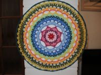 colourful crochet mandala