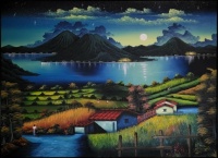 Painting of Lake Atítlan, Guatemala