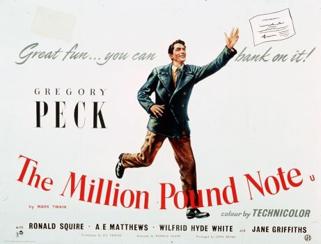 THE MILLION POUND NOTE - 1954 POSTER - GREGORY PECK