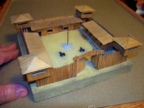 Solve Wild West Fort made entirely of 'toothpicks'... jigsaw puzzle ...