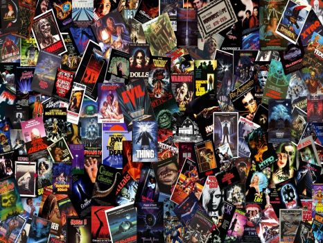 Solve horror movies collage jigsaw puzzle online with 221 pieces