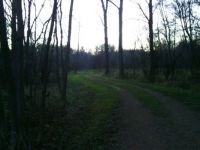 double track at dusk