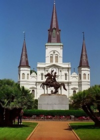 Jackson Square St. Louis Cathedral and Andrew Jackson by David Ohmer