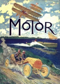 Motor Magazine, July 1910, cover by Louis John Rhead (American, 1857-1926)