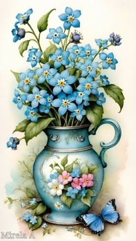Blue Forget-Me-Not Flowers