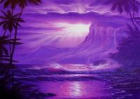 Mystical Purple Water Scene