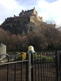 Strange person at Edinburgh Castle.