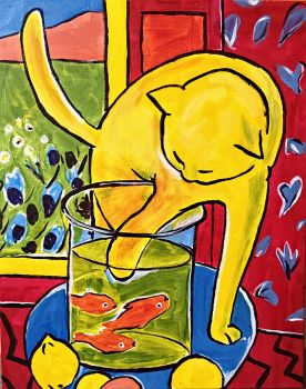 Solve The cat with red fish by Henri Matisse jigsaw puzzle online with ...