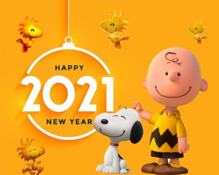 Solve Snoopy New Year 2021 jigsaw puzzle online with 99 pieces