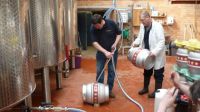 Filling the first cask at the Albion