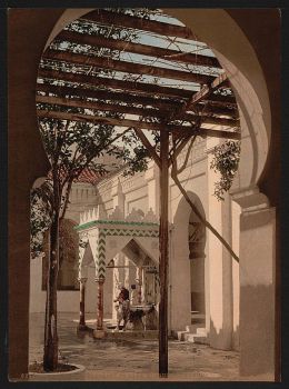 Photochrome - Fountain at Kebir Mosque Algiers