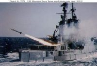 USS Mississippi EAG-128 firing missel 1955