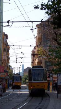 Tramway in Sofia, Bulgaria