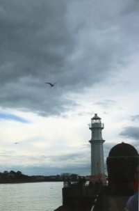 Dark sky over Light House