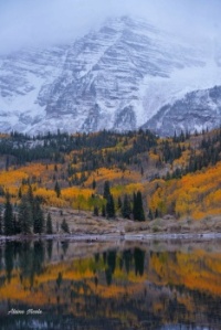 Snowy Morning at Maroon Bells