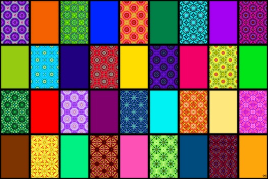 Solve Pattern & Plain Blocks!! ~ M jigsaw puzzle online with 96 pieces