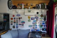 Van Travel Souvenir Wall and Trip Stats