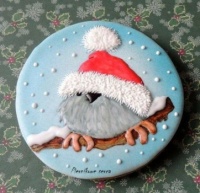 Christmas Bird cookie