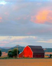 Autumn Sunrise and a Red Barn...