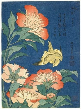 Solve Katsushika Hokusai (1760 - 1849) - Peonies And Canary jigsaw ...