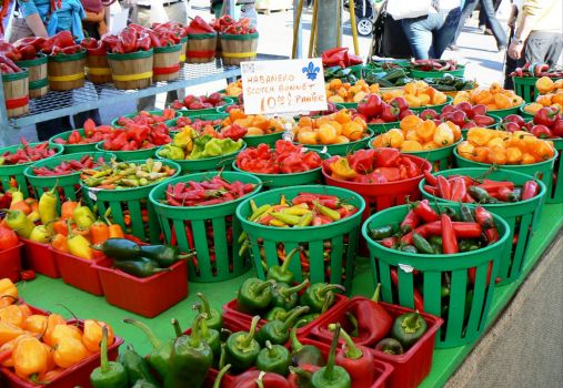 Peppers for sale at the market