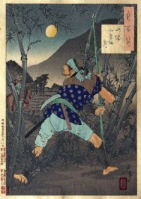 19 The moon of Ogurusu in Yamashiro (Yamashiro Ogurusu no tsuki) from the series 100 Aspects of the Moon by Tsukioka Yoshitoshi