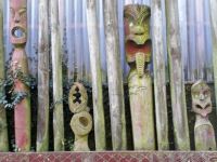 contempary Maori sculptured fencing