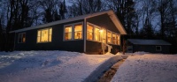 Winter Cottage at night