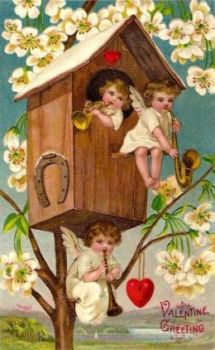 vintage valentine birdhouse