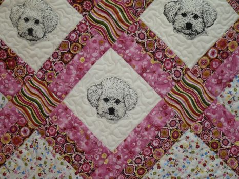 Bichon Frise Hand Made Dog Quilt by Hot Diggity Dog 3