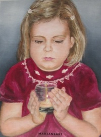 "This little light of mine" original oil painting