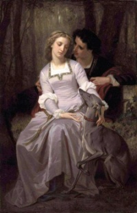 Hugues Merle (1823-1881) - Tristan & Isolde,  1870
