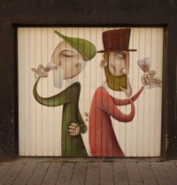 Series Spain: A painting on a garage door