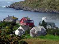 The "famous red house" on Monhegan Island, Maine