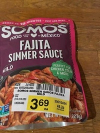 Fajita simmer sauce