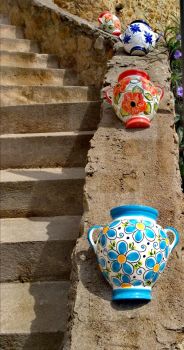Ceramics on the steps