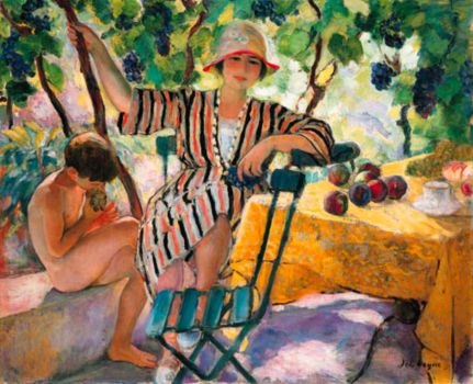 Henri Lebasque (French, 1865–1937), The Garden in Summer, Saint-Tropez (1920)