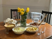 Lunch at my granddaughter's apartment