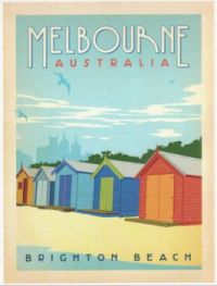 Vintage Travel Poster: Melbourne Australia
