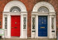 Georgian doors in Dublin, photo by Frank Kovalchek
