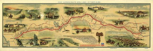The Pony Express route