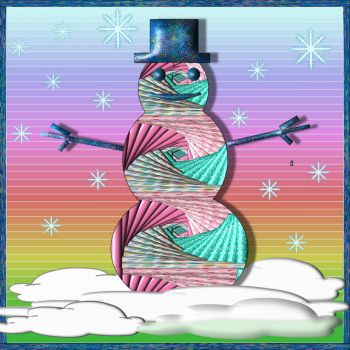 Solve Iris Folding Snowman Jigsaw Puzzle Online With 81 Pieces