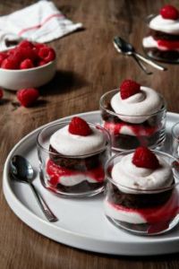 Driscolls brownie raspberry trifles